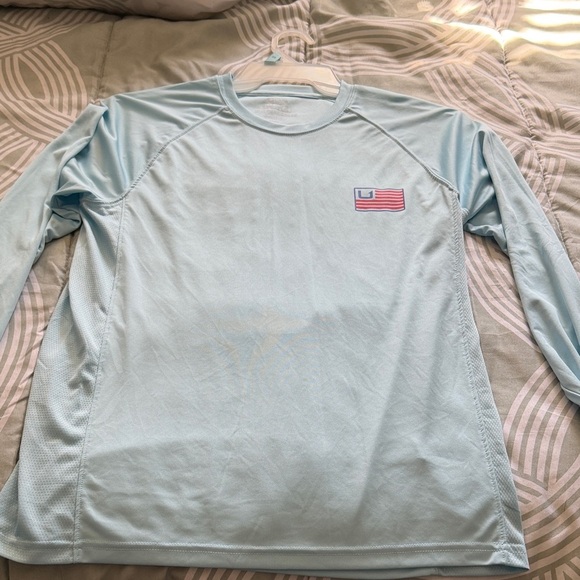 Huk Other - Huk Men’s Small light blue Aqua Performance Shirt long sleeve